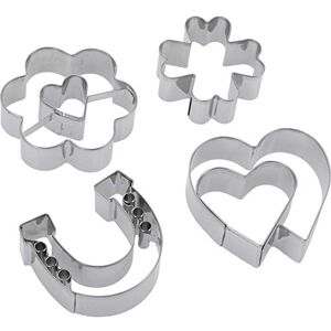 Westmark Set stampi per Biscotti Felicità e Amore, Acciaio Inossidabile, Argento, 22.5 x 13 x 2.6 cm, 4 unità Westmark Set stampi per Biscotti Felicità e Amore, Acciaio Inossidabile, Argento, 22.5 x 13 x 2.6 cm, 4 unità