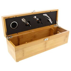 Pradel PE0979 - Set vino in legno con cavatappi e colletto anti-goccia Pradel PE0979 - Set vino in legno con cavatappi e colletto anti-goccia