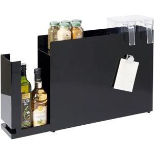 YAMAZAKI 6004 TOWER Sliding Seasoning Rack, black, Steel/Polypropylene, 12.5 x 50-93 x 36.7 cm YAMAZAKI 6004 TOWER Sliding Seasoning Rack, black, Steel/Polypropylene, 12.5 x 50-93 x 36.7 cm