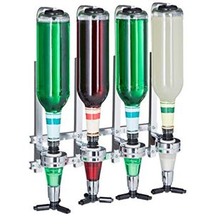 Relaxdays Dispenser di Bevande, Erogatore per 4 Bottiglie, Spillatore Birra, Succhi e Vino, HLP 36x35,5x11 cm, Argentato Relaxdays Dispenser di Bevande, Erogatore per 4 Bottiglie, Spillatore Birra, Succhi e Vino, HLP 36x35,5x11 cm, Argentato