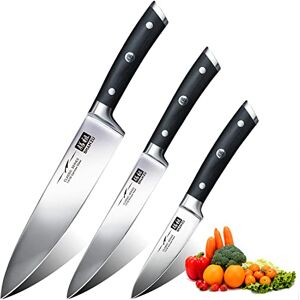 SHAN ZU Set di Coltelli da Cucina,Giapponesi Set di Coltelli 3 Pezzi Tedesco Acciaio Inox Ultra Affilati Compreso Coltello da Cucina 20 cm Coltelli Universali 15 cm Coltelli per Frutta 9,5 cm SHAN ZU Set di Coltelli da Cucina,Giapponesi Set di Coltelli 3 Pezzi Tedesco Acciaio Inox Ultra Affilati Compreso Coltello da Cucina 20 cm Coltelli Universali 15 cm Coltelli per Frutta 9,5 cm