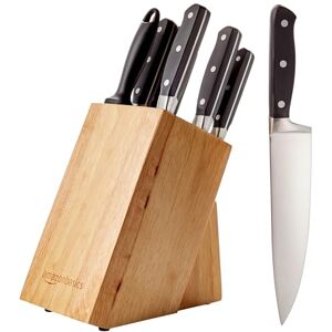 Amazon Basics Set Premium di coltelli con Ceppo, 9 unità, Nero Amazon Basics Set Premium di coltelli con Ceppo, 9 unità, Nero
