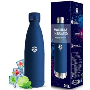 Grsta Borraccia Termica, Borraccia 500 ml, Senza BPA, Borraccie Acciaio Inox, Senza Perdite, Borraccie 0,5 litri, Acciaio Inossidabile 18/8, per Scuole, Campeggio, Viaggio, Blu scuro Grsta Borraccia Termica, Borraccia 500 ml, Senza BPA, Borraccie Acciaio Inox, Senza Perdite, Borraccie 0,5 litri, Acciaio Inossidabile 18/8, per Scuole, Campeggio, Viaggio, Blu scuro