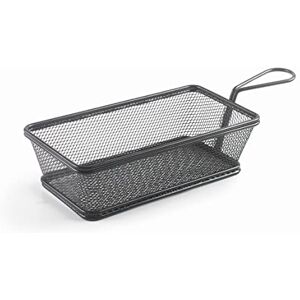 LACOR Cestino da Portata Snack Nero, Cestello Rettangolare, Cestino Patatine Fritte, Cestello in Acciaio Inox, Non Valido per Friggere, 21x11x6 cm, Finitura Nero Opaco, LACOR Cestino da Portata Snack Nero, Cestello Rettangolare, Cestino Patatine Fritte, Cestello in Acciaio Inox, Non Valido per Friggere, 21x11x6 cm, Finitura Nero Opaco,