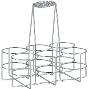 kela Portabottiglie 6 bottiglie, cestino per bottiglie in metallo cromato, per bottiglie in vetro e PET fino a 1,5 l, lucido kela Portabottiglie 6 bottiglie, cestino per bottiglie in metallo cromato, per bottiglie in vetro e PET fino a 1,5 l, lucido