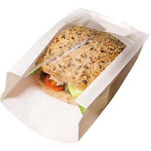 Garcia de Pou confezione da 100 unità Delicatessen borsa con finestra, 50 g/m² e 15 PP in scatola, 14 (9 + 5) x 17 cm, Kraft, bianco, 14 x 30 x 17 cm Garcia de Pou confezione da 100 unità Delicatessen borsa con finestra, 50 g/m² e 15 PP in scatola, 14 (9 + 5) x 17 cm, Kraft, bianco, 14 x 30 x 17 cm