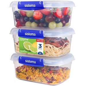 Sistema KLIP IT PLUS contenitori per la conservazione di alimenti 1 L Contenitori per alimenti a prova di perdite ed impilabiliadatti a frigorifero e congelatore senza BPA 3 pezzi Sistema KLIP IT PLUS contenitori per la conservazione di alimenti 1 L Contenitori per alimenti a prova di perdite ed impilabiliadatti a frigorifero e congelatore senza BPA 3 pezzi