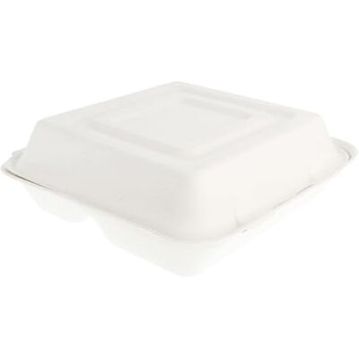 Garcia de Pou 3 scomparti. Bionic Scatole grandi in cellulosa, 25 x 25 x 7,5 cm, colore: Bianco Garcia de Pou 3 scomparti. Bionic Scatole grandi in cellulosa, 25 x 25 x 7,5 cm, colore: Bianco