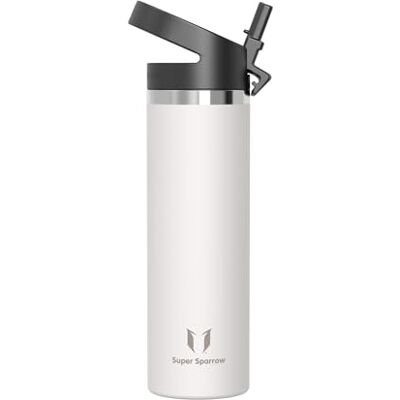 Super Sparrow Sparrow Borraccia Termica con Cannuccia 0.5L/0.75L/1L Borracce Acciaio Inox Bottiglia Senza BPA & Perdite -Lavastoviglie, Caldo & Freddo, Scuola, Sport -SwivelSip Borraccia Tappo Cannuccia Super Sparrow Sparrow Borraccia Termica con Cannuccia 0.5L/0.75L/1L Borracce Acciaio Inox Bottiglia Senza BPA & Perdite -Lavastoviglie, Caldo & Freddo, Scuola, Sport -SwivelSip Borraccia Tappo Cannuccia