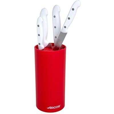 Arcos Artika Set di Coltelli 4 Pezzi Acciaio Inossidabile Nitrum Manico Bianco Ceppi Colore Rosso Arcos Artika Set di Coltelli 4 Pezzi Acciaio Inossidabile Nitrum Manico Bianco Ceppi Colore Rosso