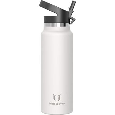 Super Sparrow Sparrow Borraccia Termica con Cannuccia 0.5L/0.75L/1L Borracce Acciaio Inox Bottiglia Senza BPA & Perdite -Lavastoviglie, Caldo & Freddo, Scuola, Sport -SwivelSip Borraccia Tappo Cannuccia Super Sparrow Sparrow Borraccia Termica con Cannuccia 0.5L/0.75L/1L Borracce Acciaio Inox Bottiglia Senza BPA & Perdite -Lavastoviglie, Caldo & Freddo, Scuola, Sport -SwivelSip Borraccia Tappo Cannuccia