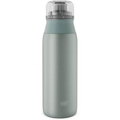 Alfi ELEMET BOTTLE Borraccia leggera in acciaio inox, 600 ml, verde opaco, con tappo a vite, per anidride carbonica, piccola, lavabile in lavastoviglie, senza BPA Alfi ELEMET BOTTLE Borraccia leggera in acciaio inox, 600 ml, verde opaco, con tappo a vite, per anidride carbonica, piccola, lavabile in lavastoviglie, senza BPA