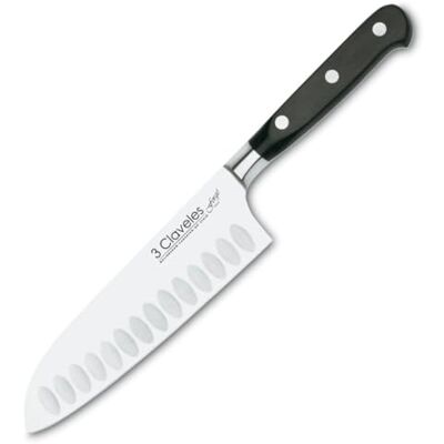 3 Claveles Coltello Santoku alveolato forgiato, 17 cm 3 Claveles Coltello Santoku alveolato forgiato, 17 cm