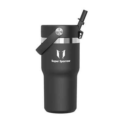 Super Sparrow Sparrow Borraccia Termica con Cannuccia 20Oz/30Oz/40Oz -Bicchiere Termico Borracce Termiche Acciaio Inox, Bottiglia Termica Tazza Mug, Antigoccia senza BPA, Caldo e Freddo, Lavastoviglie, per Auto Super Sparrow Sparrow Borraccia Termica con Cannuccia 20Oz/30Oz/40Oz -Bicchiere Termico Borracce Termiche Acciaio Inox, Bottiglia Termica Tazza Mug, Antigoccia senza BPA, Caldo e Freddo, Lavastoviglie, per Auto