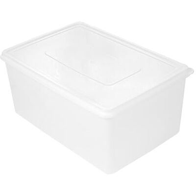 Garcia de Pou contenitore per alimenti con coperchio a cerniera, in polipropilene, bianco, 34.5 x 23 x 16 cm Garcia de Pou contenitore per alimenti con coperchio a cerniera, in polipropilene, bianco, 34.5 x 23 x 16 cm