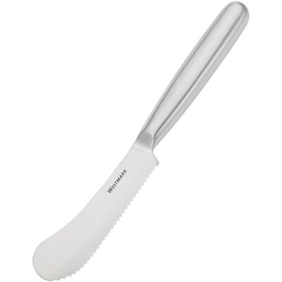 Westmark Coltello da burro/colazione, Con lama seghettata e punta ampia, Lunghezza: 22 cm, Acciaio inox, Argento, 13592260 Westmark Coltello da burro/colazione, Con lama seghettata e punta ampia, Lunghezza: 22 cm, Acciaio inox, Argento, 13592260
