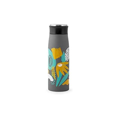 H&H Bottiglia Termica Inox 18/10, Foglie, Lt 0,45 H&H Bottiglia Termica Inox 18/10, Foglie, Lt 0,45