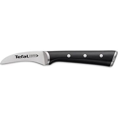 Tefal Ingenio Ice Cuchillo pelador, Acero cepillado, cuchillo de Una Sola pieza, Mango remachado, Negro, 7 cm Tefal Ingenio Ice Cuchillo pelador, Acero cepillado, cuchillo de Una Sola pieza, Mango remachado, Negro, 7 cm