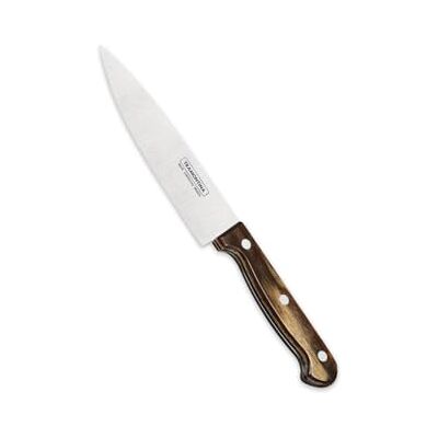Tramontina Coltello da chef in acciaio inox da 15 cm, manico in legno, lavabile in lavastoviglie Tramontina Coltello da chef in acciaio inox da 15 cm, manico in legno, lavabile in lavastoviglie