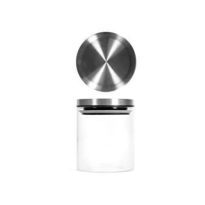 H&H Barattolo in Vetro Borosilicato, Tappo in Acciaio, 0,7 L, Contenitore Ermetico per Alimenti, Perfetto per Organizzare la Dispensa H&H Barattolo in Vetro Borosilicato, Tappo in Acciaio, 0,7 L, Contenitore Ermetico per Alimenti, Perfetto per Organizzare la Dispensa