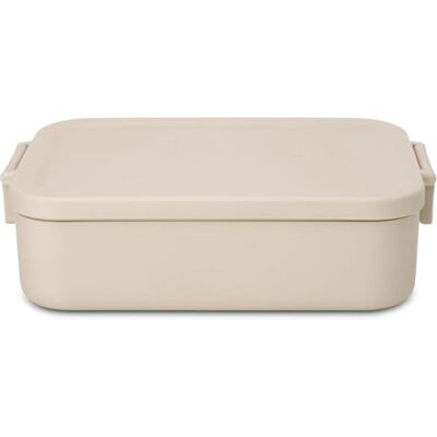Brabantia Make & Take Portavivande (1,1L), Portapranzo con coperchio in plastica con clip, Porta pranzo lavabile in lavastoviglie, Soft Beige, 20 x 13,5 x 5,5 cm Brabantia Make & Take Portavivande (1,1L), Portapranzo con coperchio in plastica con clip, Porta pranzo lavabile in lavastoviglie, Soft Beige, 20 x 13,5 x 5,5 cm