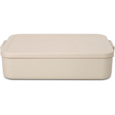 Brabantia Make & Take Portavivande (2L), Portapranzo con coperchio in plastica con clip, Porta pranzo lavabile in lavastoviglie, Soft Beige, 25,5 x 16,7 x 6,2 cm Brabantia Make & Take Portavivande (2L), Portapranzo con coperchio in plastica con clip, Porta pranzo lavabile in lavastoviglie, Soft Beige, 25,5 x 16,7 x 6,2 cm