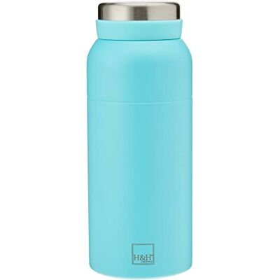 H&H Bottiglia Termica Inox 18/10, Azzurra, Lt 0,35 H&H Bottiglia Termica Inox 18/10, Azzurra, Lt 0,35