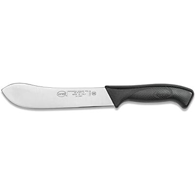 Sanelli Linea Skin Coltello Scimitarra Larga XL, Acciaio Inox, Nero, Lunghezza lama 20 cm. Sanelli Linea Skin Coltello Scimitarra Larga XL, Acciaio Inox, Nero, Lunghezza lama 20 cm.