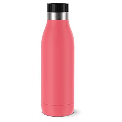 Emsa , Borraccia BluDrop, Capacità 0.5L, Borraccia Termica In Acciaio Inox 18/10, Borraccia 100 % Ermetica e Senza BPA con Chiusura Quick-Press, Rivestimento Soft-Touch, Colore Corallo Emsa , Borraccia BluDrop, Capacità 0.5L, Borraccia Termica In Acciaio Inox 18/10, Borraccia 100 % Ermetica e Senza BPA con Chiusura Quick-Press, Rivestimento Soft-Touch, Colore Corallo