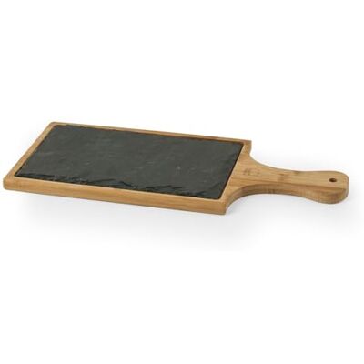 H&H Ardesia & Bamboo, Tagliere, Set 2 pezzi, Nero, 17x40cm H&H Ardesia & Bamboo, Tagliere, Set 2 pezzi, Nero, 17x40cm