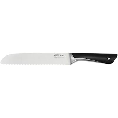 Tefal Jamie Oliver Coltello da pane, in acciaio INOX tedesco, 20 cm, colore: Nero Tefal Jamie Oliver Coltello da pane, in acciaio INOX tedesco, 20 cm, colore: Nero