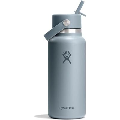 Hydro Flask – Wide Flex Straw Cap 946 ml (32 oz) Bottle – Acciaio Inox, Cannuccia Ermetica, Lavabile in Lavastoviglie – Isolato Freddo 24 Ore – Compatibile con Cubetti di Ghiaccio – Shale Gray Hydro Flask – Wide Flex Straw Cap 946 ml (32 oz) Bottle – Acciaio Inox, Cannuccia Ermetica, Lavabile in Lavastoviglie – Isolato Freddo 24 Ore – Compatibile con Cubetti di Ghiaccio – Shale Gray