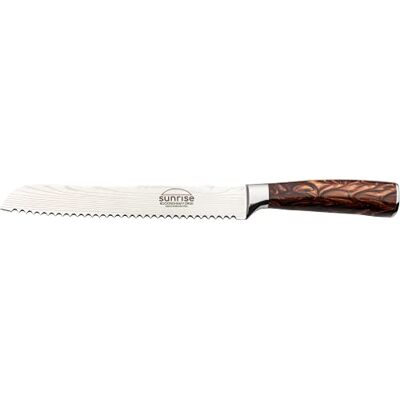 Rio Coltello da pane Collection Sunrise 8", acciaio inossidabile con manici in resina, marrone ambrato Rio Coltello da pane Collection Sunrise 8", acciaio inossidabile con manici in resina, marrone ambrato