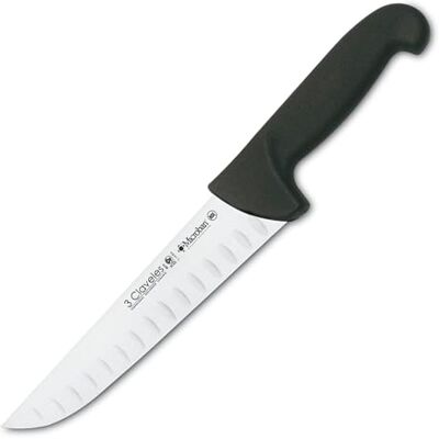 3 Claveles CUCHILLO CARNICERO ALVEOLADO Proflex Negro 20 cm 8" FH 3C 3 Claveles CUCHILLO CARNICERO ALVEOLADO Proflex Negro 20 cm 8" FH 3C