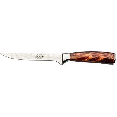 Rio Sunrise Collection, coltello da disosso da 6 pollici, acciaio inossidabile con manico in resina, marrone ambrato Rio Sunrise Collection, coltello da disosso da 6 pollici, acciaio inossidabile con manico in resina, marrone ambrato