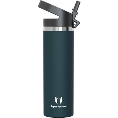 Super Sparrow Sparrow Borraccia Termica con Cannuccia 0.5L/0.75L/1L Borracce Acciaio Inox Bottiglia Senza BPA & Perdite -Lavastoviglie, Caldo & Freddo, Scuola, Sport -SwivelSip Borraccia Tappo Cannuccia Super Sparrow Sparrow Borraccia Termica con Cannuccia 0.5L/0.75L/1L Borracce Acciaio Inox Bottiglia Senza BPA & Perdite -Lavastoviglie, Caldo & Freddo, Scuola, Sport -SwivelSip Borraccia Tappo Cannuccia