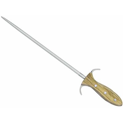 Güde Solingen Acciaio per affilare forgiato, 32 cm, Legno d'ulivo, Alpha-Olive Doppio Collarino, Fatto a Mano in Germania Güde Solingen Acciaio per affilare forgiato, 32 cm, Legno d'ulivo, Alpha-Olive Doppio Collarino, Fatto a Mano in Germania