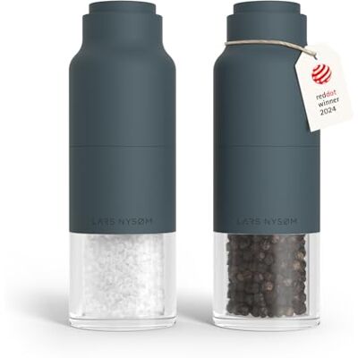 LARS NYSØM Set di Macina Sale e Pepe Set Macinasale e Macinapepe Manuale Set di Macinini per Sale e Pepe in Acciaio Inox con Macina Regolabile Macinino per Pepe e Sale Manuale Bottiglia Design LARS NYSØM Set di Macina Sale e Pepe Set Macinasale e Macinapepe Manuale Set di Macinini per Sale e Pepe in Acciaio Inox con Macina Regolabile Macinino per Pepe e Sale Manuale Bottiglia Design