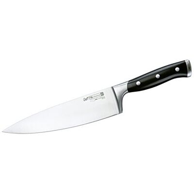 FMprofessional BBQ, Chef con Lama in Acciaio Inox, Coltello da Cucina di Alta qualità con Elevata Resistenza al Taglio e affilatura (Colore: Nero/Argento). Quantità: 1 Pezzo FMprofessional BBQ, Chef con Lama in Acciaio Inox, Coltello da Cucina di Alta qualità con Elevata Resistenza al Taglio e affilatura (Colore: Nero/Argento). Quantità: 1 Pezzo
