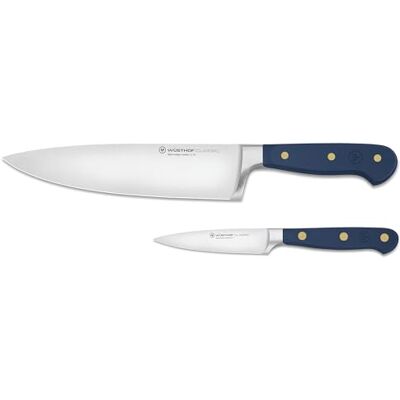 WÜSTHOF Classico Set di Coltelli da Cucina in Acciaio Inox 20cm Chef e 9cm Pelapatate WÜSTHOF Classico Set di Coltelli da Cucina in Acciaio Inox 20cm Chef e 9cm Pelapatate