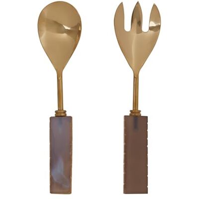 PREMIER Housewares Agata Grey/Gold Serving Set PREMIER Housewares Agata Grey/Gold Serving Set