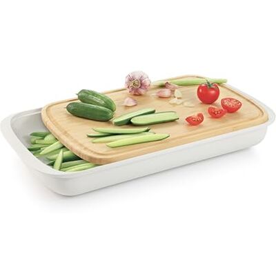 Tagliere in bambù con contenitore - 45x25 cm - Utensile da cucina Tagliere in bambù con contenitore - 45x25 cm - Utensile da cucina