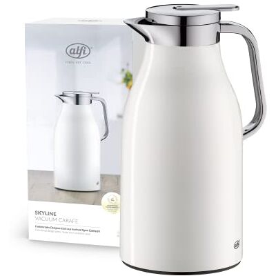 Alfi SKYLINE 1,5l, coconut white, caraffa termica con igienico inserto in vetro, chiusura a vite con pulsante, presa ergonomica, con una sola mano, ottima come caraffa da caffè e da tè, senza BPA Alfi SKYLINE 1,5l, coconut white, caraffa termica con igienico inserto in vetro, chiusura a vite con pulsante, presa ergonomica, con una sola mano, ottima come caraffa da caffè e da tè, senza BPA