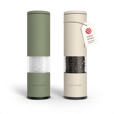LARS NYSØM Macina Sale e Pepe Set di 2 Macinasale e Macinapepe Manuale Macina Saliera e Pepiera Manuale con Macina in Ceramica Regolabile da Grossolana a Fine Macinini per Spezie di Design LARS NYSØM Macina Sale e Pepe Set di 2 Macinasale e Macinapepe Manuale Macina Saliera e Pepiera Manuale con Macina in Ceramica Regolabile da Grossolana a Fine Macinini per Spezie di Design