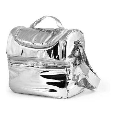 H&H Borsa Termica Crystal 11L in PEVA Silver – Isolamento Termico Efficiente, Compatta e Leggera, per Picnic, Pranzo Fuori, Campeggio, Viaggi H&H Borsa Termica Crystal 11L in PEVA Silver – Isolamento Termico Efficiente, Compatta e Leggera, per Picnic, Pranzo Fuori, Campeggio, Viaggi