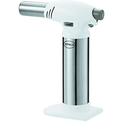 RÖSLE Fiammeggiatore da Cucina, a Gas, per Caramellare Piatti Come Crème Brûlée, Regolazione della Fiamma Continua Fino a 1300 °C, Abs, Acciaio Inox 18/10 RÖSLE Fiammeggiatore da Cucina, a Gas, per Caramellare Piatti Come Crème Brûlée, Regolazione della Fiamma Continua Fino a 1300 °C, Abs, Acciaio Inox 18/10