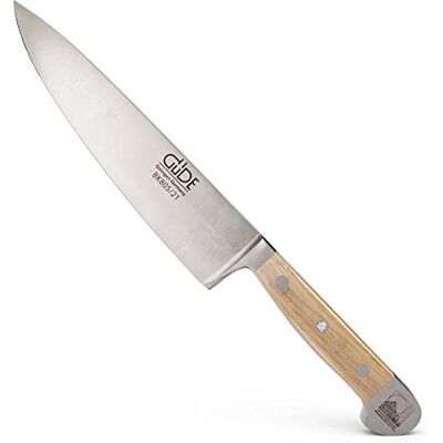 Güde Solingen Coltello da cuoco forgiato, 21 cm, legno di quercia Balkhauser Kotten, ALPHA-BALK Coltelli da Chef, doppio collarino, fatto a mano in Germania Güde Solingen Coltello da cuoco forgiato, 21 cm, legno di quercia Balkhauser Kotten, ALPHA-BALK Coltelli da Chef, doppio collarino, fatto a mano in Germania