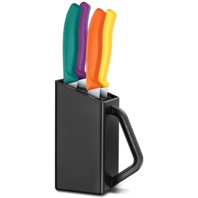 Victorinox Swiss Classic Ceppo per coltelli da bistecca e da pizza, con 4 pezzi, per conservare i coltelli Victorinox Swiss Classic Ceppo per coltelli da bistecca e da pizza, con 4 pezzi, per conservare i coltelli