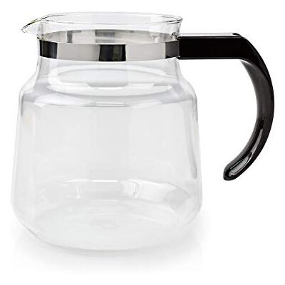NEDIS Caraffa di ricambio in vetro per modelli Moccamaster K e KB, capacità 1,2 l, manico nero, adatta per Douwe Egberts Excellent 10s – lavabile in lavastoviglie ma si consiglia il lavaggio a mano NEDIS Caraffa di ricambio in vetro per modelli Moccamaster K e KB, capacità 1,2 l, manico nero, adatta per Douwe Egberts Excellent 10s – lavabile in lavastoviglie ma si consiglia il lavaggio a mano