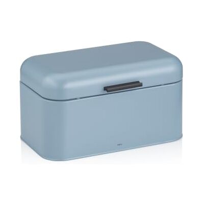 kela Contenitore per il pane in metallo con fori di ventilazione, 30 x 18 x 16,5 cm, piccolo contenitore per il pane con coperchio ribaltabile, contenitore per il pane, colore blu kela Contenitore per il pane in metallo con fori di ventilazione, 30 x 18 x 16,5 cm, piccolo contenitore per il pane con coperchio ribaltabile, contenitore per il pane, colore blu